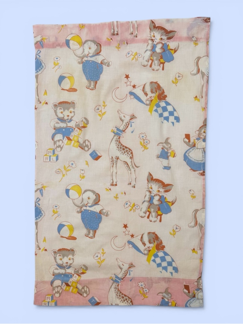 Vintage Nursery Print Curtain Panels RARE pattern ‘50’s-‘60’s - Picture 3 of 12